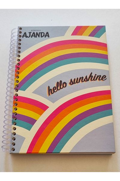Modellino 200 Sheets Spiral Timeless Agenda with Colorful Stickers Ufen A4 Hard Cover