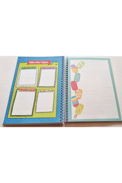Modellino 200 Sheets Spiral Timeless Agenda with Colorful Stickers Ufen A4 Hard Cover