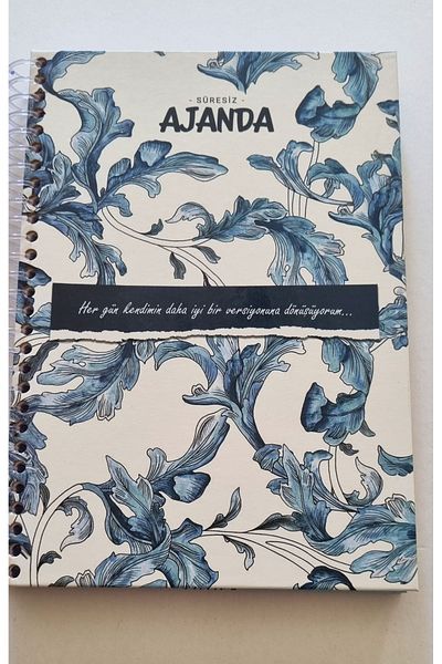 Modellino 200 Sheets Spiral Timeless Agenda with Colorful Stickers Ufen A4 Hard Cover