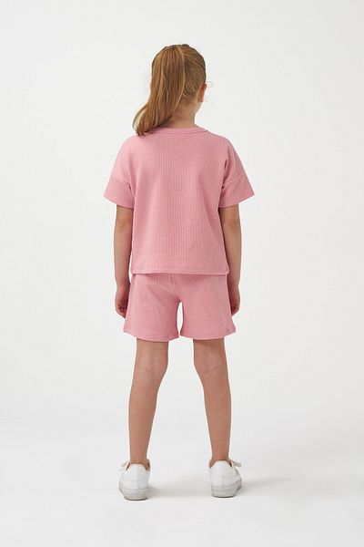 Minipodyum Unisex Two-Piece Suit with Oversize Low Sleeve Shorts