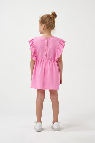Minipodyum Ruffled Girl's Summer Waffle Dress
