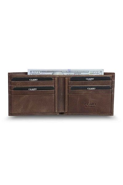 GUARD Classic Leather Men's Wallet - Antique Brown