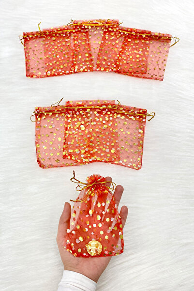 ZEYMERADE الذهب الأحمر البولكا نقطة الحناء كوكي المشاركة هدية الحقيبة 100 قطع...