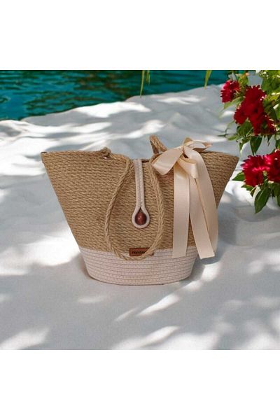 Hediyeninellitonu Straw Bag Handmade Bag Straw Bag Mini Beach Bag Special Design Women's Beach Bag