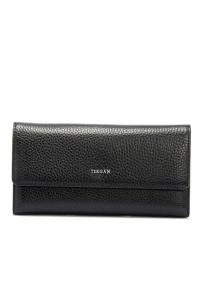 Tergan Women's Black Leather Wallet - S1Cb 00005719 -A41