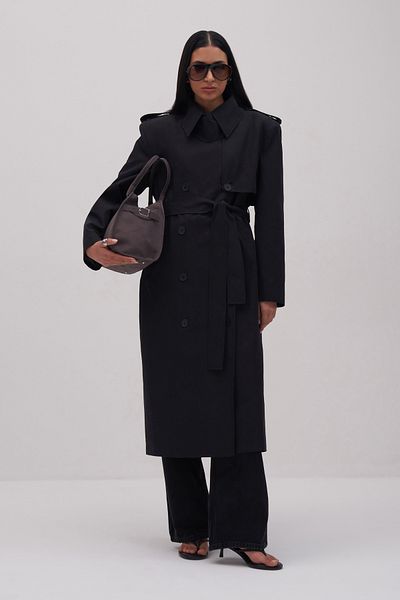 mathilda store Women's Black Limited Edition Padded Trench Coat