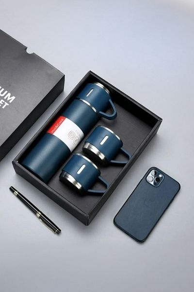 Onetick 500 Ml Stainless Steel Thermos Set with 3 Cups