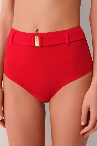SUWEN High Waist Belted Bikini Bottom