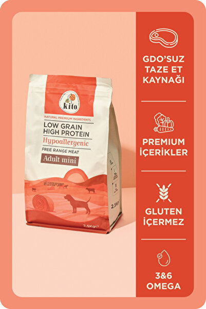 kito Doğal Besi Kuzu Etli Yetişkin Mini Irk Köpek Maması 2.5 Kg (SÜPER PREMİUM MAMA-ADULT MİNİ)