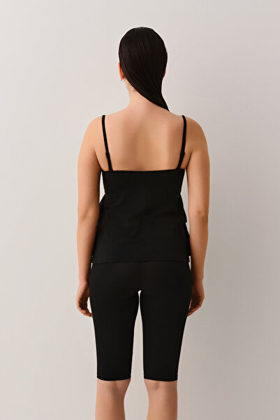 SUWEN Flounced Strapless Tankini Top Set