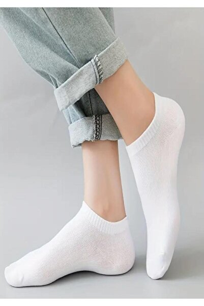 Ozzy Socks 6 ζευγάρια άνευ ραφής γυναικείες κάλτσες αθλητικών παπουτσιών από λευκό μπαμπού αόρατο