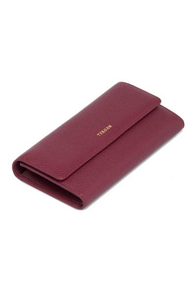 Tergan Burgundy Leather Women's Wallet - S1Cb 00005719 -M71