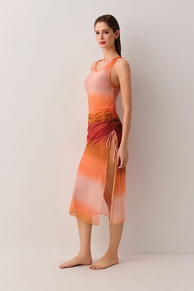 SUWEN Tulle Beach Dress