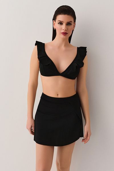 SUWEN Flounced Triangle Bikini Top