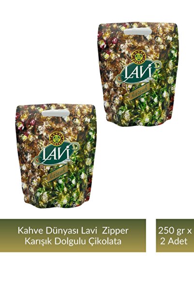 Kahve Dünyası Kahve Dünyası Zıpper Lavi Karışık Çikolata 250 gr x 2 Adet