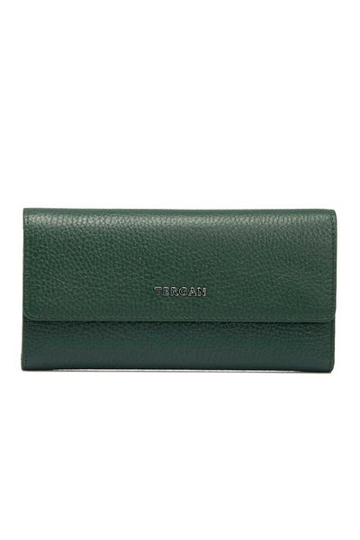 Tergan Green Leather Women's Wallet - S1Cb 00005719 I5T
