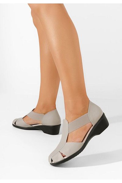 B T Shoes Melona V3 low heel sandals, grey