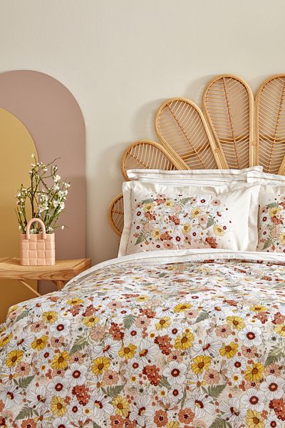 Karaca Home Σετ Παπλωματοθήκη 100% Βαμβακερή Διπλή Ελαφρόπετρα Μπεζ