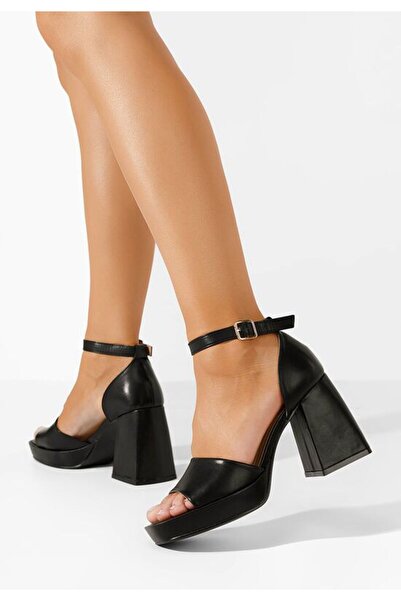 B T Shoes Sandale cu toc Alexaria negre