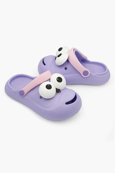 Beınsteps Children's Slippers Cute School Nursery Beach Pool Orthopedic Girls Slippers Cute Googly Eye