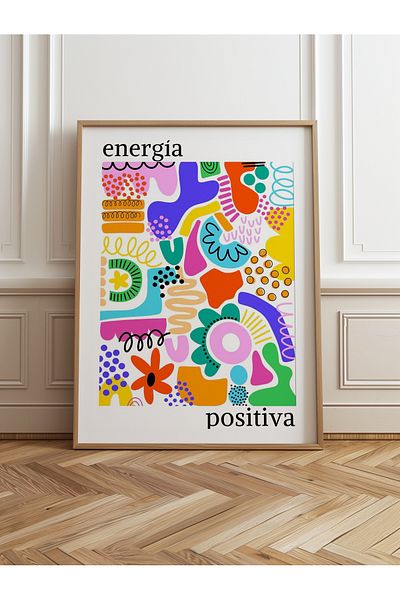 HOMEPACK Единична картина в дървена рамка, единичен плакат, картина TK/1049