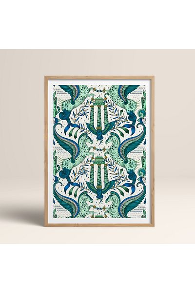 HOMEPACK Единична картина в дървена рамка, единичен плакат, картина TK/1052