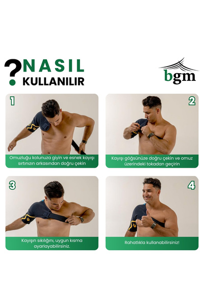 bgm Orthopedic Knitted Shoulder Brace High Quality Flexible Bidirectional Design