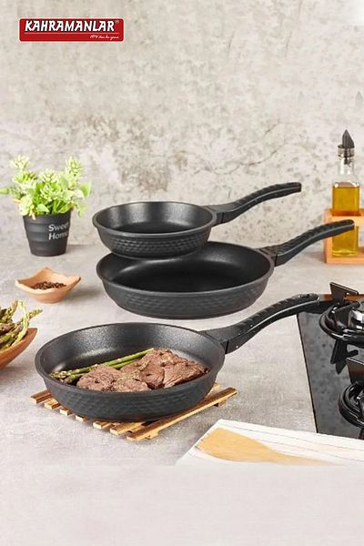 Kahramanlar Motto Casting 3-Piece Pan Set