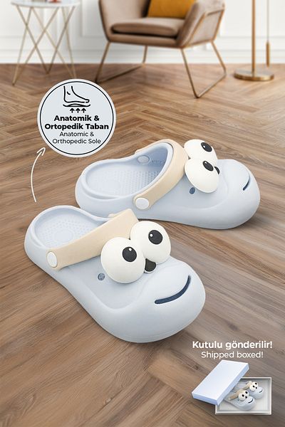 Beınsteps Papuci drăguți pentru copii - Ortopedici și portici pentru școală, plajă și piscină