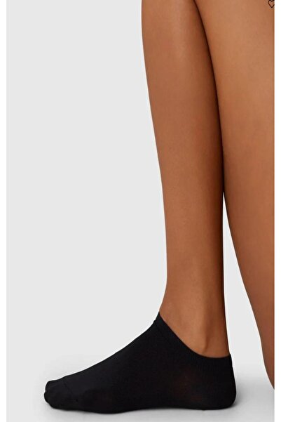 Ozzy Socks 12 Pairs Seamless Women's Black Bamboo Invisible (sneaker) Sneaker Socks