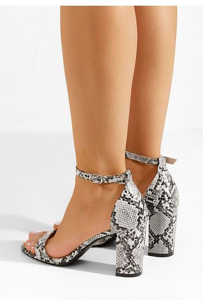 B T Shoes Sandals with thick heel Zaira V2 animal print