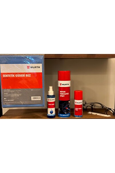 Würth Motor Temizleyici-Quick Fresh Püre- - Araç Kokusu ( Ocean)- Güderi Bez