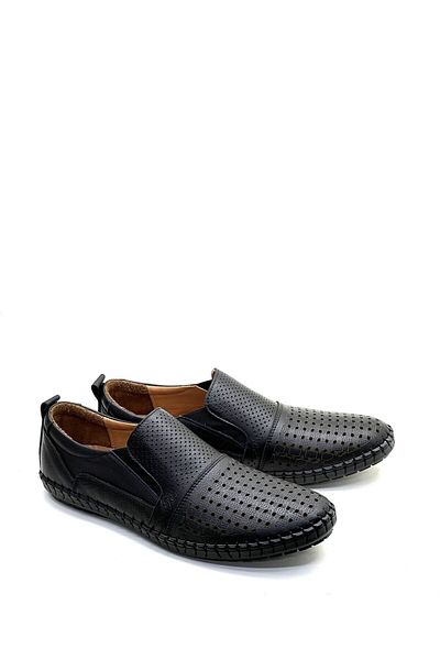 grado Genuine Leather Summer Perforated Confort Sole Stitched Glossy Black 140-12