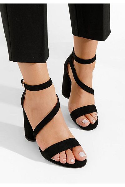 B T Shoes Sandale cu toc inalt Gracia negre