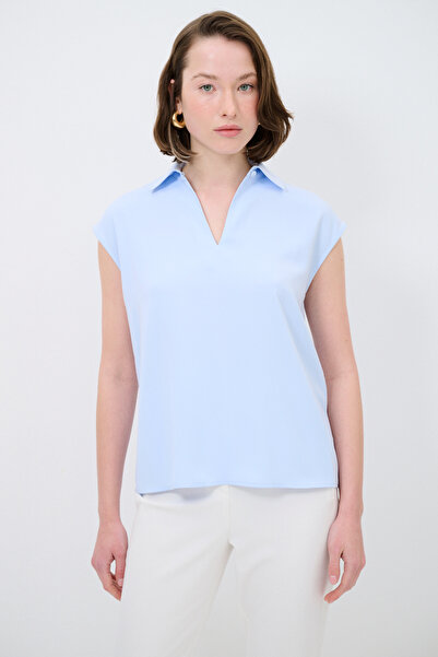 adL Yakalı Kolsuz Bluz