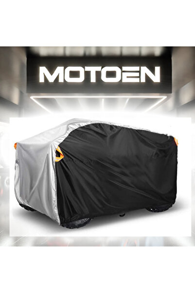 MotoEN Kuba Hussar 220  Uyumlu ATV Brandası,Atv Örtüsü,ATV Çadırı Gri-Siyah