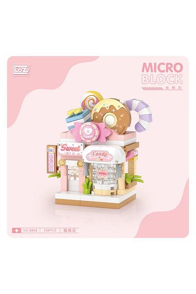 welcomein 150 Pieces Loz Block Toy Mini Candy Shop Candy Sop
