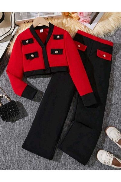 ipekkids Girl's Children's Clothing 2 Thread Fabric 2 Pieces Set
