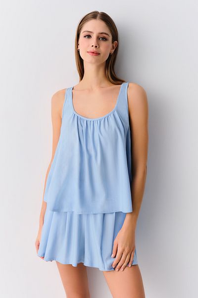 SUWEN Cream Shorts Pajama Set