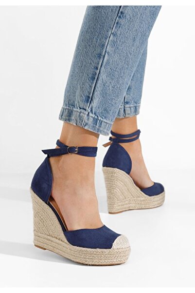 B T Shoes Σανίζα μπλε εσπαντρίγιες πλατφόρμες σανδάλια