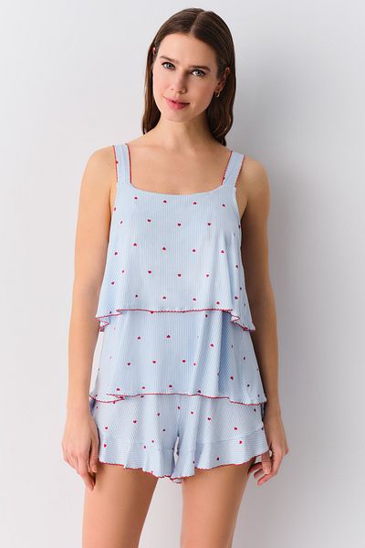 SUWEN Stria Shorts Set