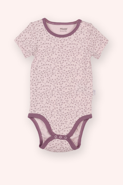 Panço Yenidoğan Çiçek Baskı Detaylı Kısa Kollu Lila Body