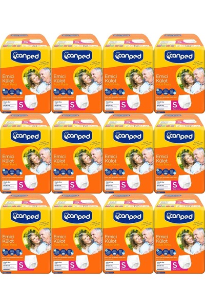 Canped Patient Diapers S-Small Absorbent Panties - 108 Pieces (12Pk*9)