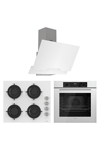 Ferre Flowart Lumora Pro Beyaz 3'lü Ankastre Set ( QBL63CB-CS206-D064 )