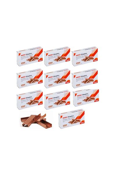 Noki Staple Wire No:10 6454 Copper 10 Pieces