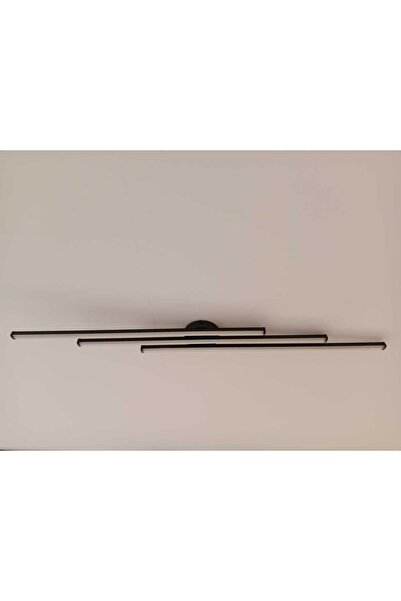 Mikro Light Project Modern Tavan Koridor Aydınlatması Çubuk Samsung Ledli Siyah Günışığı Lineer Avize Armatür Üçlü