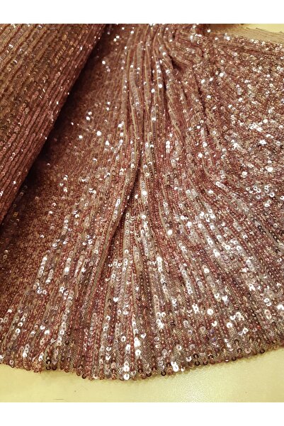 Safir Kumaş Yoğun Bindirme Pul İşlemeli Yumuşacık Ve Likralı Payet 3 Metre