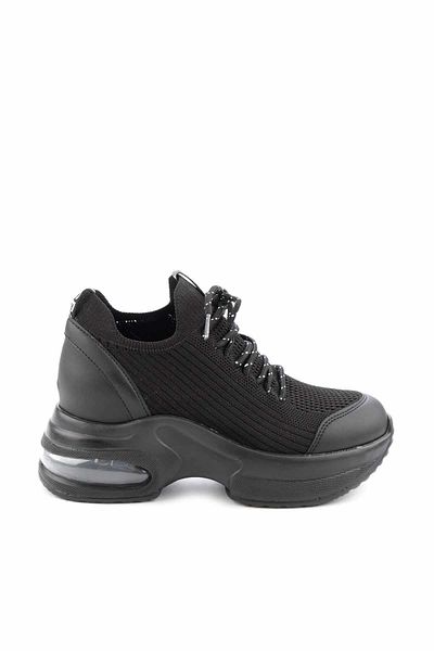 Bambi Black Knitwear Women's Sneaker K01932400982