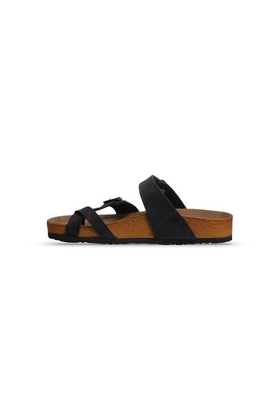 M.P. M.P. Black Double Band Flip Flops Pool Beach Seaside Slippers Daily Women's Slippers