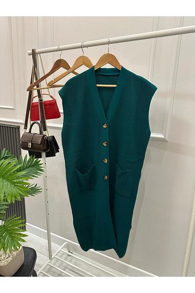 Butik Stylish Knitwear, Tunic and Vest Set - Bk-7112